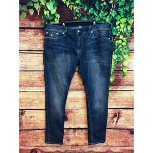 True Religion Rocco Relaxed Fit Straight Leg Dark Wash Denim Jeans Men's 46